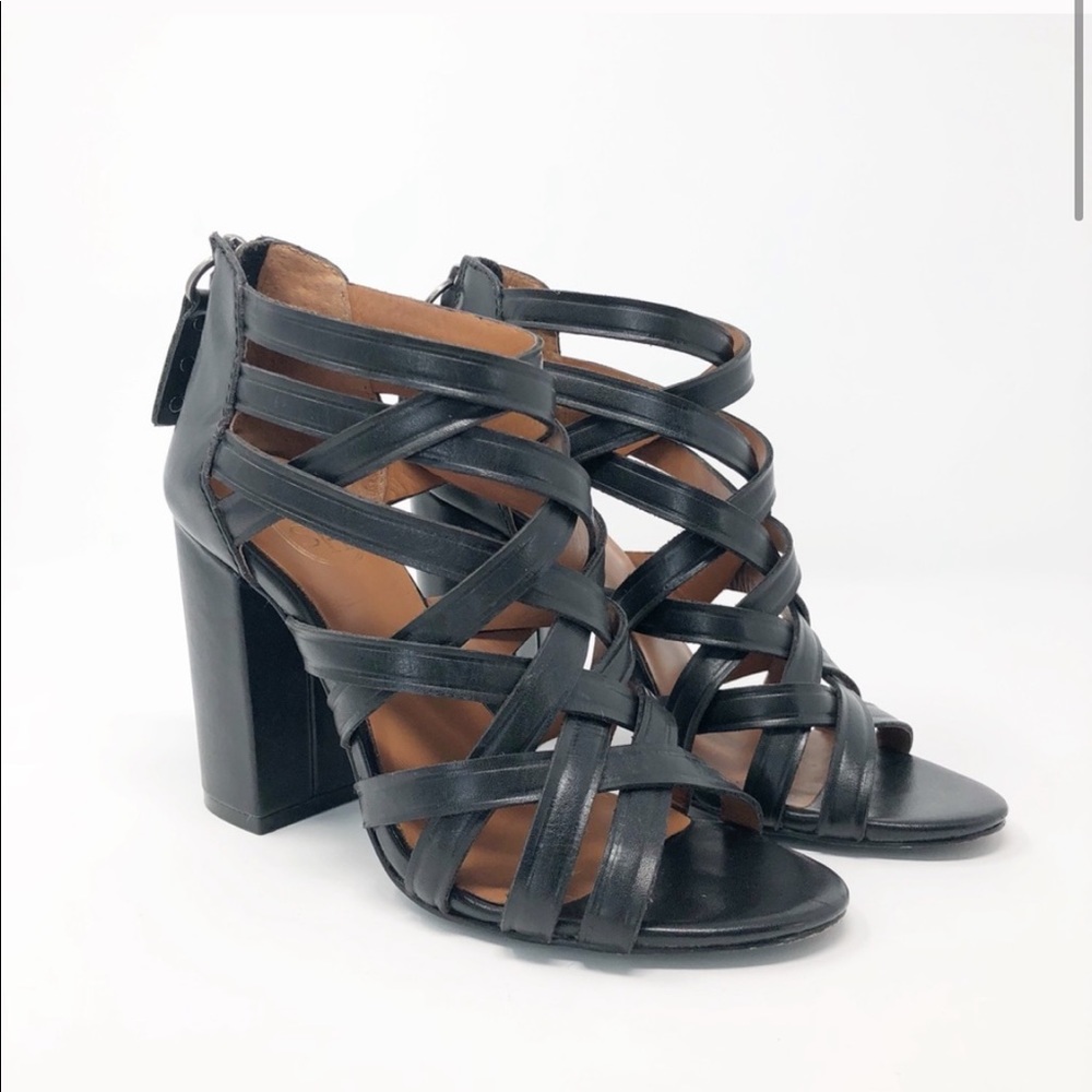 ASH Strappy Caged Sandal Comfortable Block Heels
